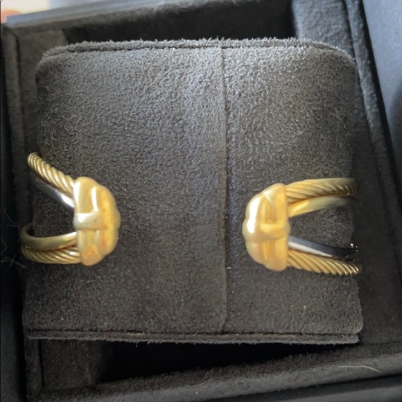 Diamond 18 k yellow gold David Yurman crossover - Picture 3 of 8